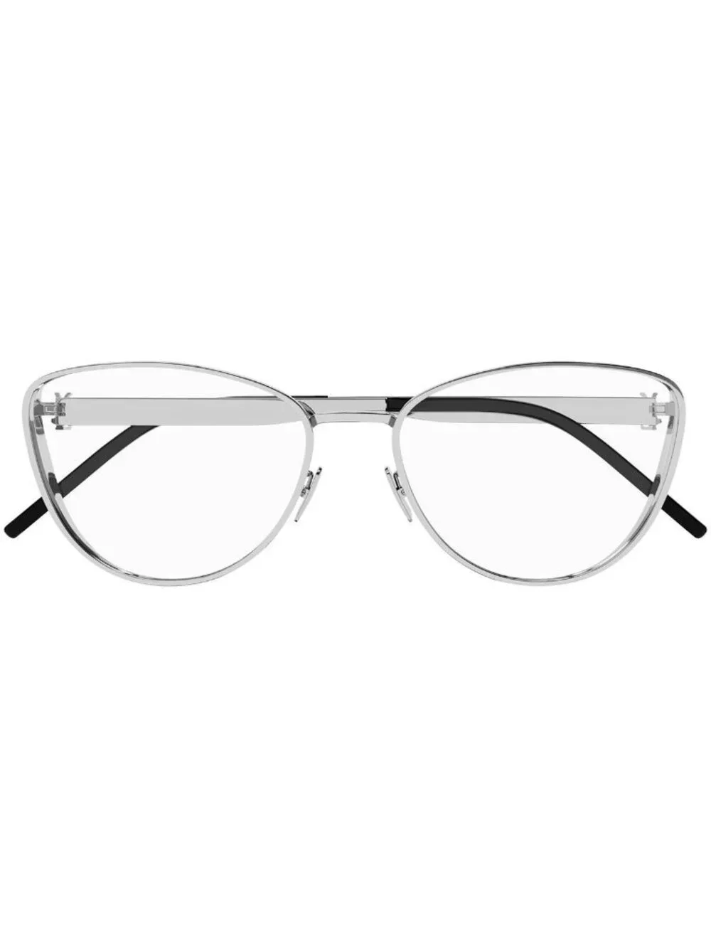 New Saint Laurent SLM92 001 Eyeglasses – Silver Cat-Eye Metal Frame
